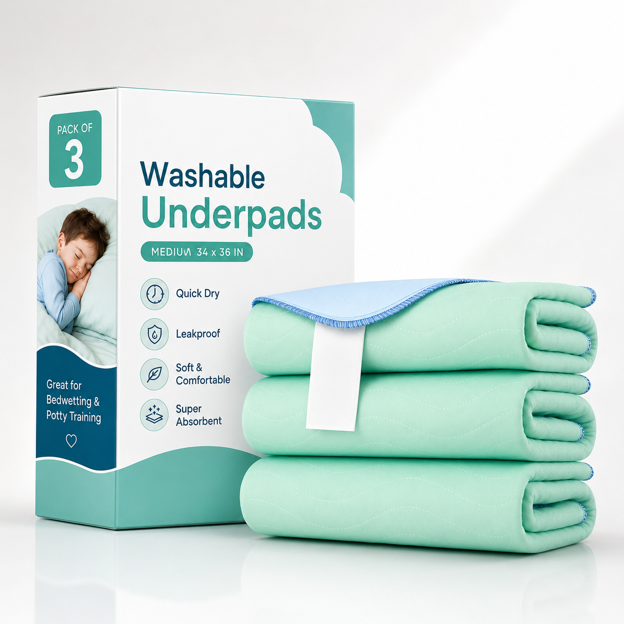 Washable dry underpads
