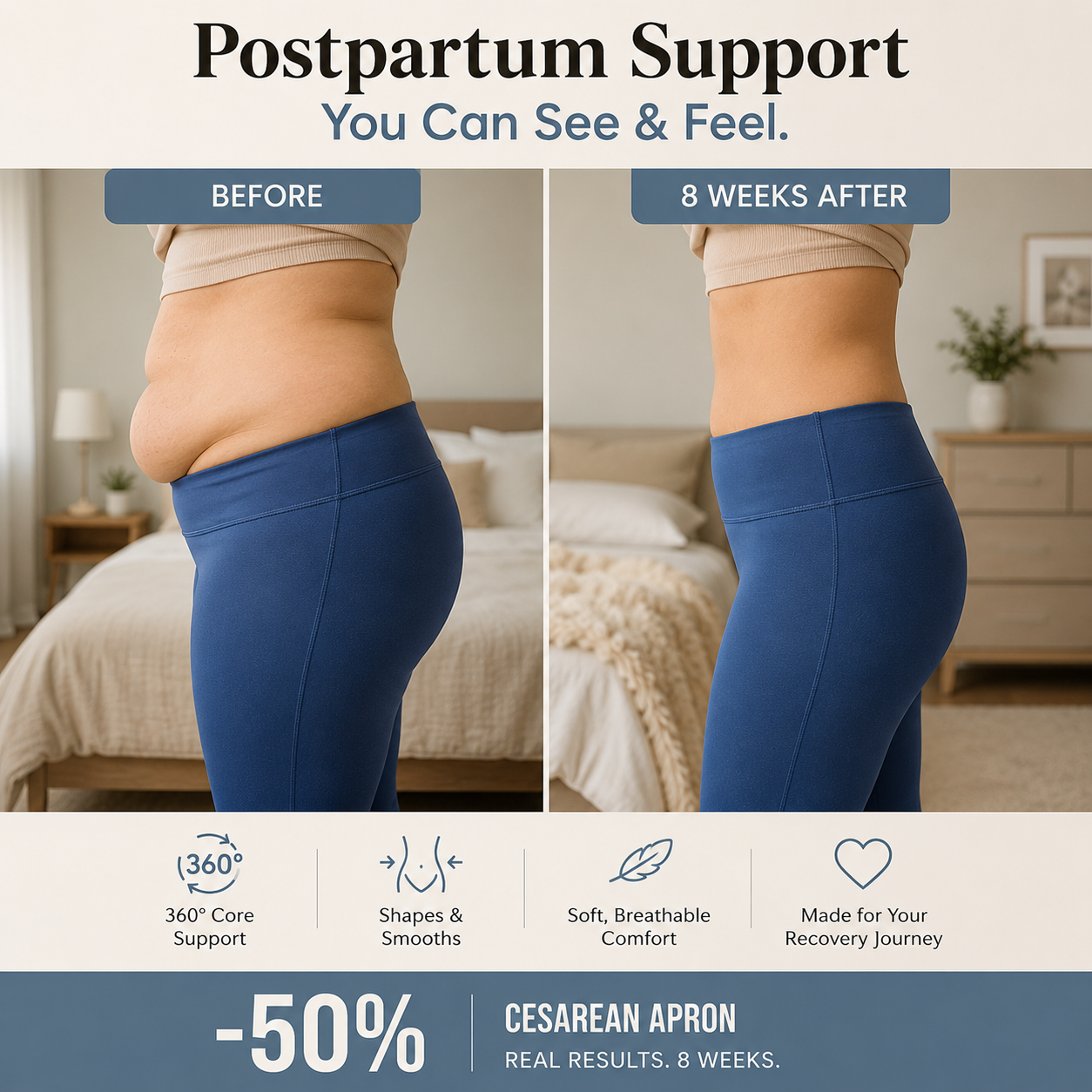 high waisted postpartum shaping underwear