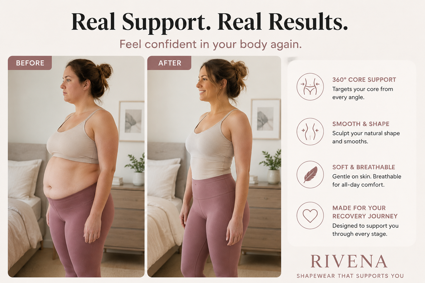 high waisted postpartum shaping underwear