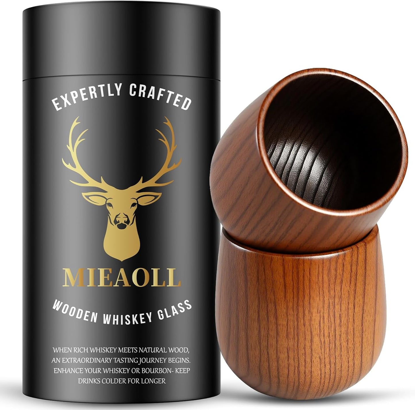 Wooden Whiskey Glass