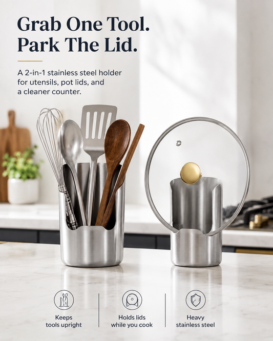 2 In1 Multi-functional Kitchen Utensil Holder