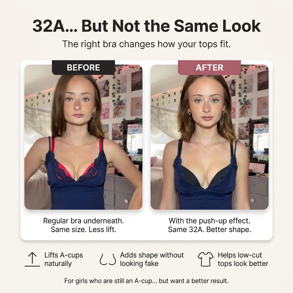 Drawstring Push-Up Bra