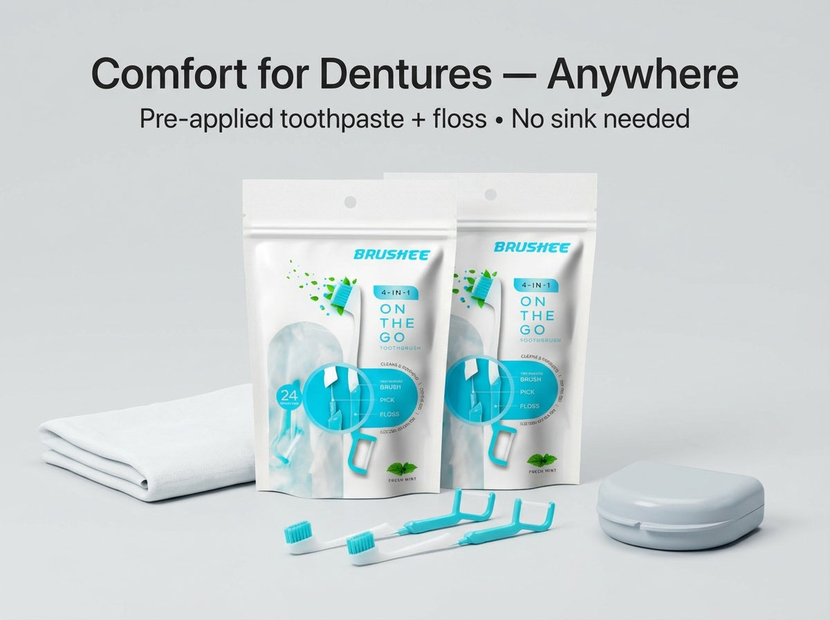 Pre applied paste Disposable Mini Travel Toothbrushes | 24 Pack