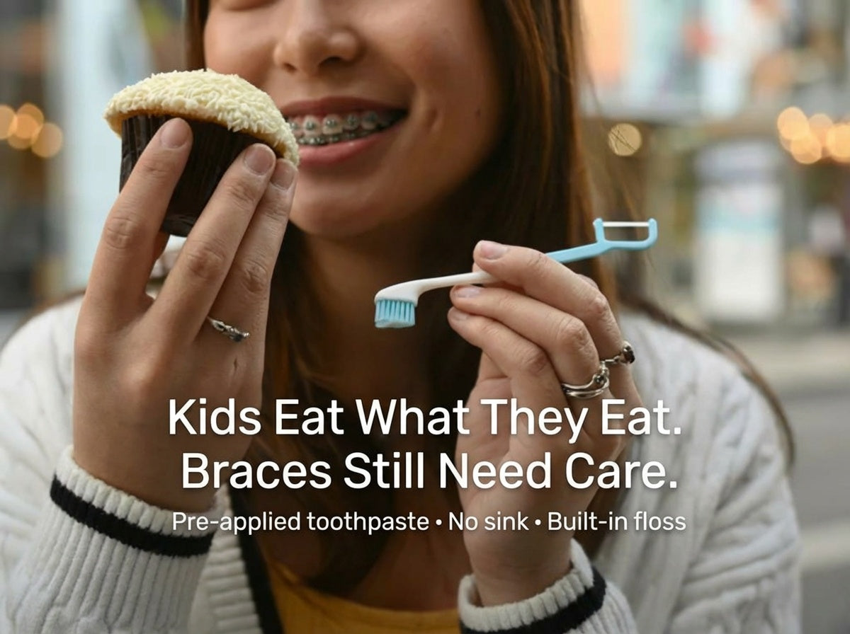 RiVENA Pre-Applied Toothpaste + Floss Brush  | 24 Pack